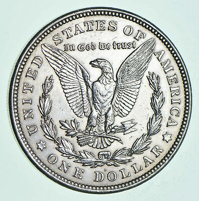 #ad 1921 D Morgan Silver Dollar Last Year Issue 90% $1.00 Bullion Polished XF AU $35.92