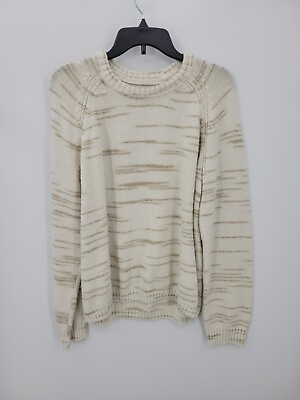 #ad J Crew Sweater Womens XL Tan Brown Marl Beachy Boho Crew Neck Cozy Pullover $24.12