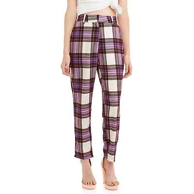 #ad Say What Juniors#x27; Plaid Printed Cropped Pants size M $21.84
