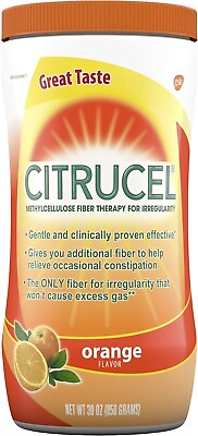 #ad Citrucel Fiber Therapy Powder for Occasional Constipation Relief Orange 30 oz $28.99
