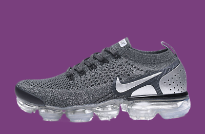 #ad Nike Air VaporMax Flyknit 2018 7 12 New Grey Silver Running Shoes Free Shipping $152.00