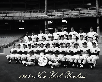 #ad MLB 1964 New York Yankees Team Picture Black amp; White 8 X 10 Photo Picture $5.39