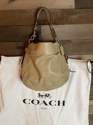 #ad Coach Medium Leather Hobo bag with buckle Shoulder Strap $58.00