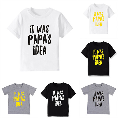 #ad Toddler Kids Boys Girls Tops Tee Summer Daily Print Short Sleeve T shirt Blouse $12.99