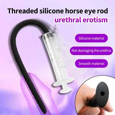 #ad Male Silicone Sound Trainer Plug Urethral Stretcher Dilator Enhancer Stretching $8.99