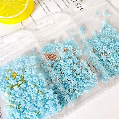 3Bags Multi Color Flower Nail Art Charms Trendy Resin Rhinestone For Nail Decors $4.04