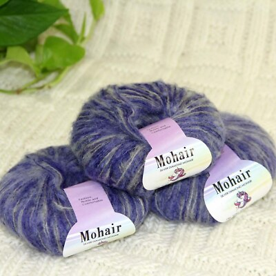 #ad AIPYARN 3BallsX25gr Soft Mohair Wrap Shawl Rugs Hand Knit Crocheting Yarn 47 $8.99
