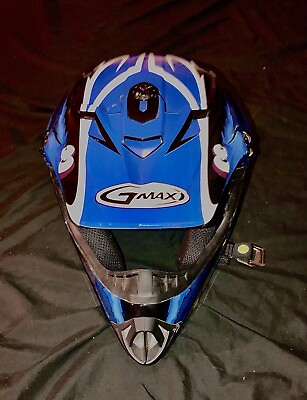#ad gmax youth medium motorcycle helmet 46Y FMVSS No. 218 $49.99