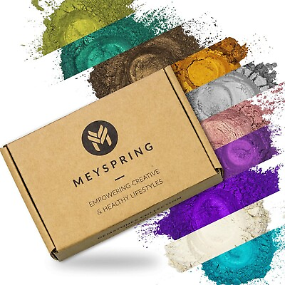 #ad MEYSPRING Gemstones Collection Mica Powder Set Epoxy Resin Color Pigments $24.99