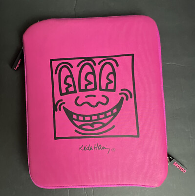 #ad Keith Haring Colors iPad Case Three Eyed Monster Pink Fuscia $16.99