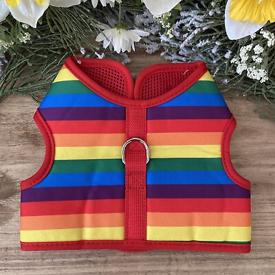 #ad I Love You Rainbow Dog Pet Harness Jacket Coat Outfit NWOT For A Small Dog $10.00