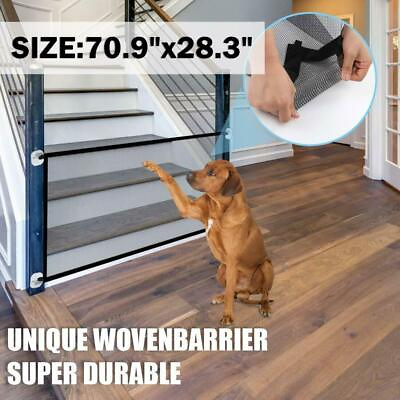 Large Pet Dog Baby Safety Gate Mesh Fence Portable Guard Net Barrier Stairs Door $13.98
