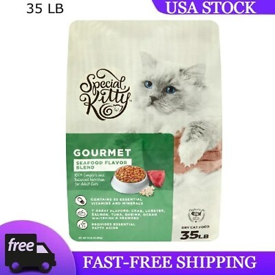 #ad Special Kitty Gourmet Formula Dry Cat Food Seafood Flavor Blend 35 lb $20.99