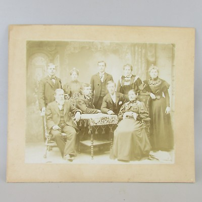#ad VTG LARGE Photo photograph Late 1800s early 1900s family studio $24.88