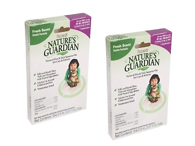 #ad Nature#x27;s Guardian Flea amp; Tick Squeeze On Cats amp; Kittens 4 Week Supply 2 Pack $11.99