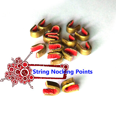 #ad Archery String Nocking Points Brass Nock Buckle Clips Bow String Protecter Shoot $6.99
