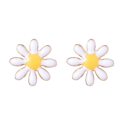 #ad Summer flower enamel drop oil small chrysanthemum earrings NCE07209 3 #P $1.49