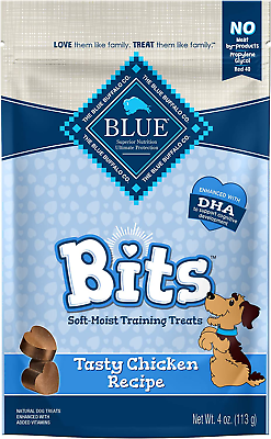 #ad BLUE Bits Natural Soft Moist Training Dog Treats Chicken Recipe $6.71
