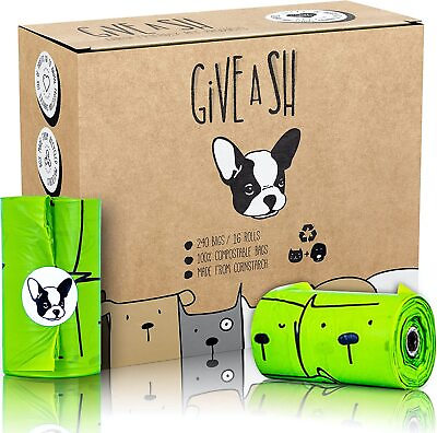 #ad 100% Certified Home Compostable Dog Poop Bags 10% to Charity ASTM D6400 amp;... $35.05