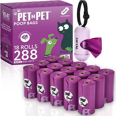 #ad Dog Poop Bags Scented Biodegradable Poop Bag Dog Refill Bags Rolls Lavender $19.74