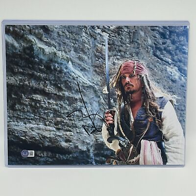 #ad Johnny Depp Signed Pirates of the Caribbean 11x14 Photo Autograph Beckett COA 3 $219.99