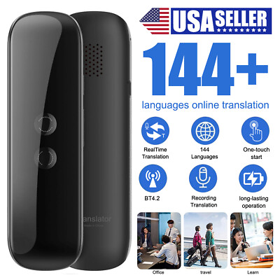 #ad Portable Smart Translator Real Time Voice 144 Language Translation Pocket Device $29.55