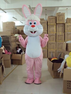 #ad Halloween Rabbit Mascot Costume Role playing Party Cartoon Costume Adult $149.40