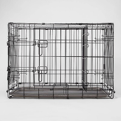 #ad Wire Collapsible Dog Crate L Black Boots amp; Barkley $29.99