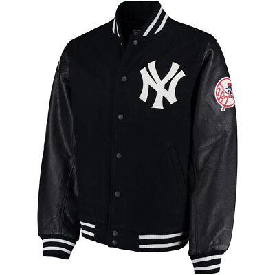 #ad Letterman NY Yankees Varsity Black Jacket FREE 60 DAYS RETURNS $85.99