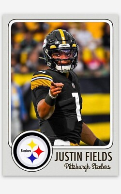 #ad Justin Fields Pittsburgh Steelers ACEO Football Card Quarterback $9.49