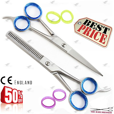 #ad 6.5quot; Professional Pet Dog Cat Hair Cutting Thinning Grooming Scissors Shears Set GBP 9.99