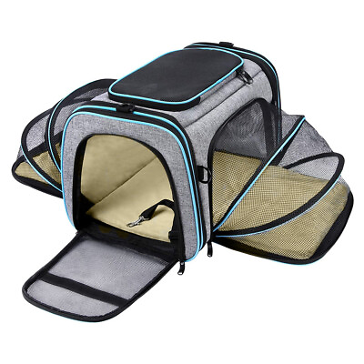 Pet Cat Carrier Bag Expandable Foldable Dog Bag Backpack Pet Travel Bag $49.99