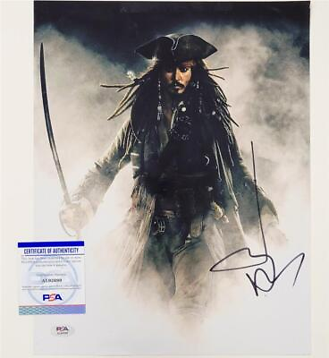 #ad *READ* Johnny Depp signed Pirates of the Carribean 11x14 photo autograph PSA $399.99