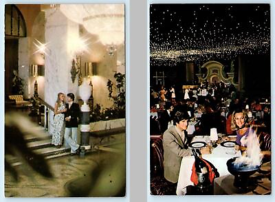 #ad 2 Postcards MIAMI FL Starlight Roof Supper Club quot;DORAL On The OCEANquot; HOTEL $6.78