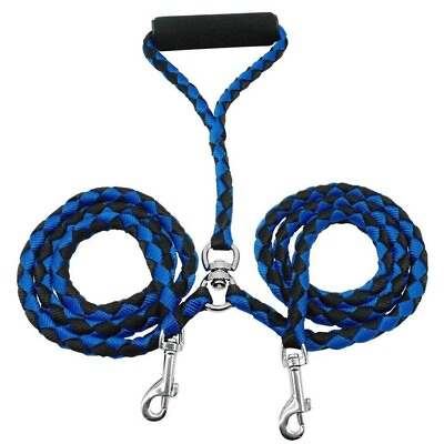 #ad Double Dog Leash Dual headed Traction Rope NoTangle Strong Durable for Two Dogs $23.46
