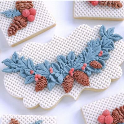 #ad 4.92*2.67 Inch Cake Decoration Molds Grey Pine Cone Print Cake Mould Kitchen AU $7.23