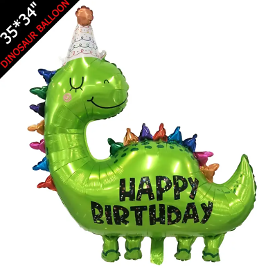 #ad NEW 35 INCH DINOSAUR BIRTHDAY BALLOON Party Supplies Gift Kids Adults Toy $8.99