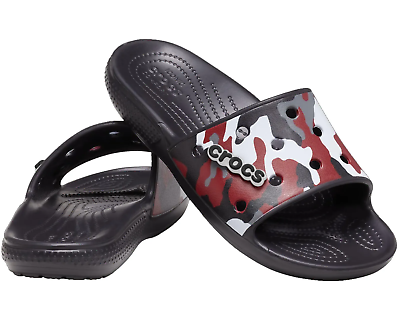 #ad Crocs Classic Printed Camo Sandals Slide Black Red Men#x27;s Women#x27;s 207280 063 $28.19