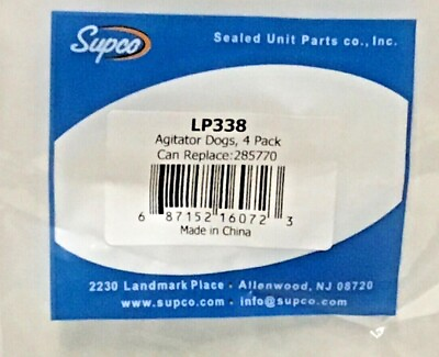#ad 3 PK Genuine Supco LP338D Washer Agitator Dog for Whirlpool Kenmore 80040 285770 $9.99