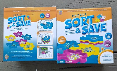 #ad Masterpieces Sort And Save 6 Piece Jigsaw Puzzle Sorting And Save Lot Of 2 $40.00