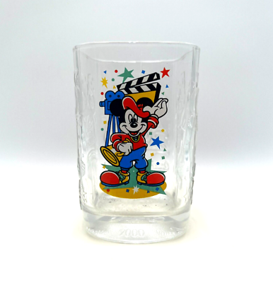 #ad Vintage Walt Disney World Glass Mickey Mouse Commemorative 2000 Hollywood Studio $4.00