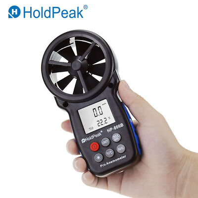 #ad Wind Speed Meter Anemometer Digital Wind Chill Handheld Air Speed Gauge MAX MIN $26.99