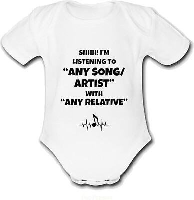 #ad Melanie Babygrow Baby vest grow gift music custom personalised Fiona GBP 9.99
