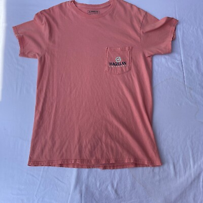 #ad Pink Magellan Crew Neck Pocket Short Sleeve T Shirt Men#x27;s M $14.49