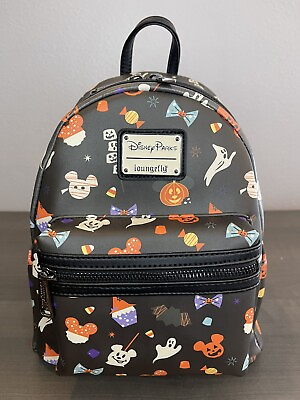 #ad Disney Parks Mickey Halloween Snacks Treats Loungefly Backpack 2020 NEW $99.00