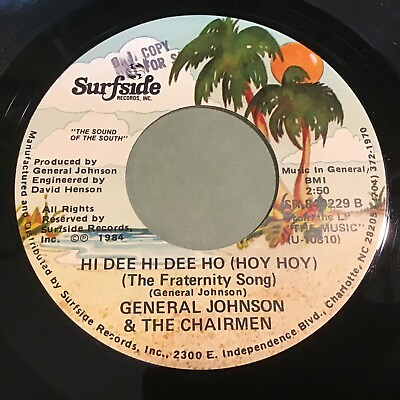 #ad General Johnson amp; The Chairmen Hi Dee Hi Dee Ho Hoy Hoy 45 Soul Beach $6.26