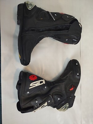 #ad SIDI Mens Size 8.5 Vertigo Motorcycle Boots Black Red $95.00