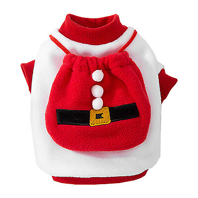 #ad Dog Christmas Clothes Plush Sweater Christmas Outfit for Puppy $13.61
