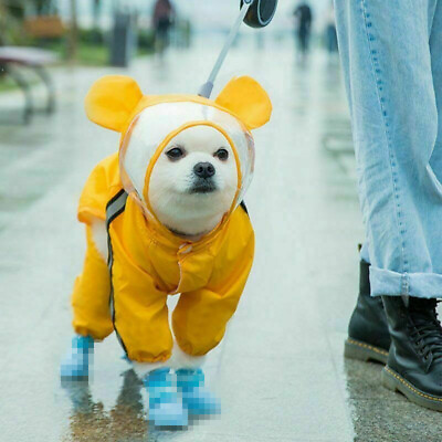 #ad Pet Cat Dog Raincoat Hooded Reflective Rain Coat Waterproof Jacket Dog Clothes. $18.88