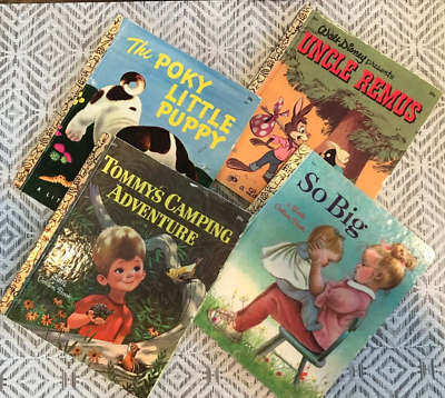 #ad VINTAGE Little Golden Books Set Of FOUR Titles VERY GOOD CONDITION $35.00